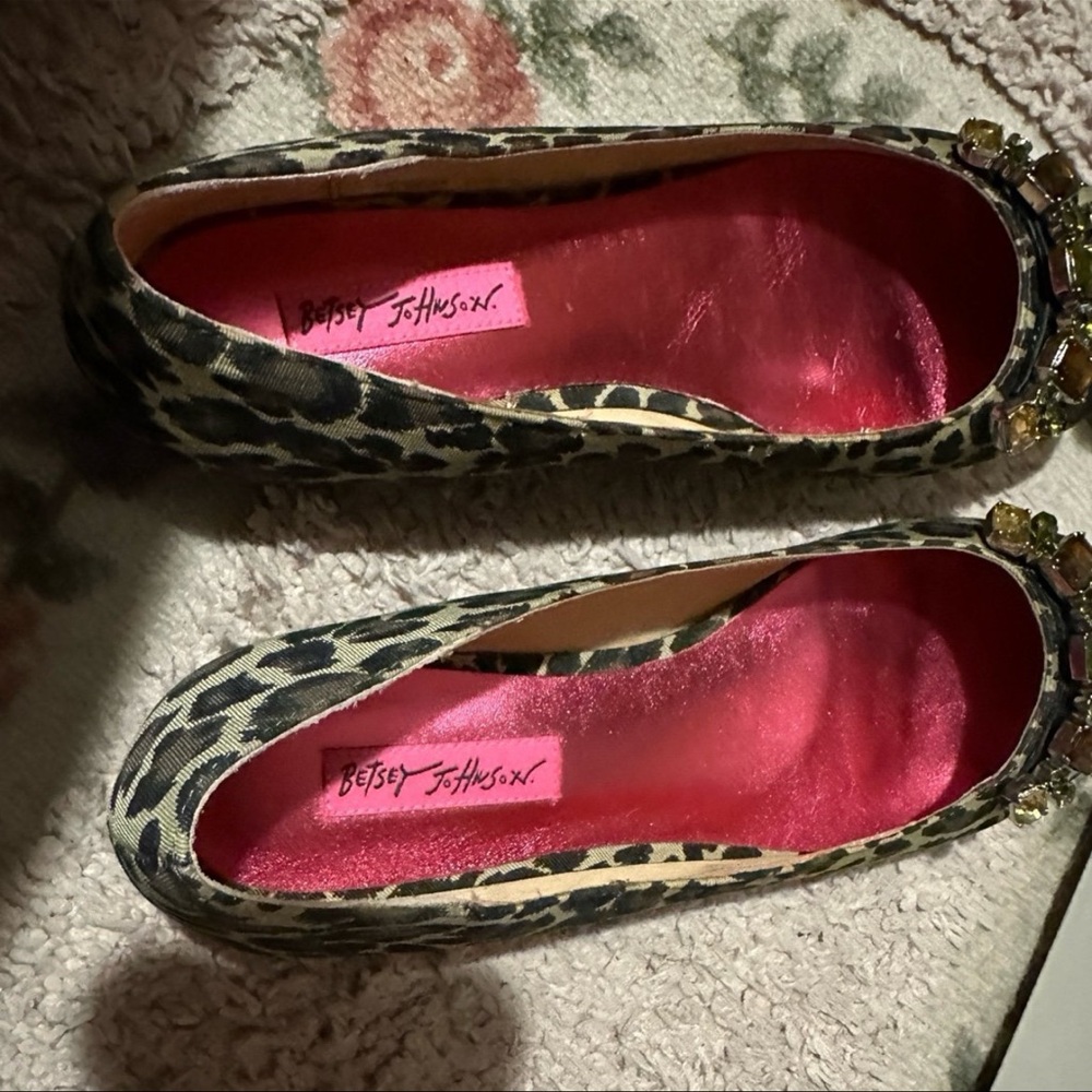 Betsey Johnson Leopard Print Flats